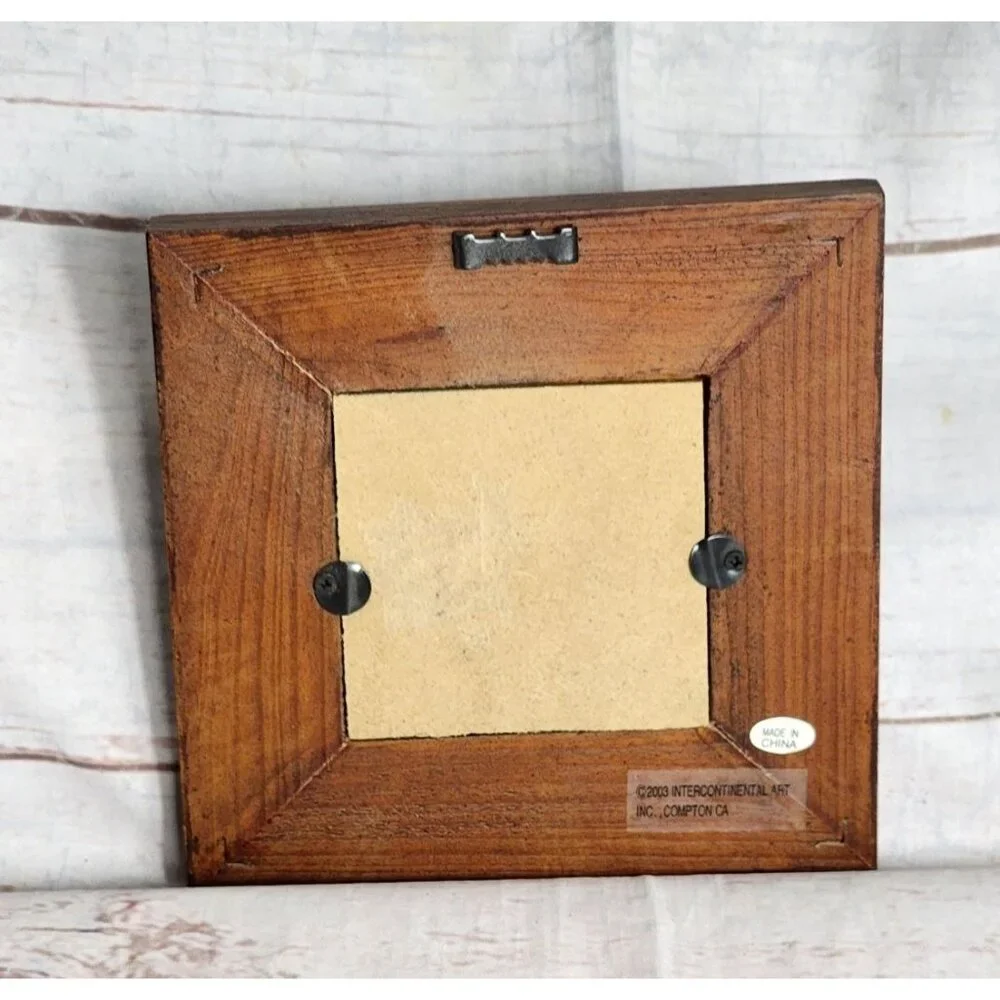 2003 Vintage Intercontinental Art Inc. Compton Wood Embossed Square Mirror
